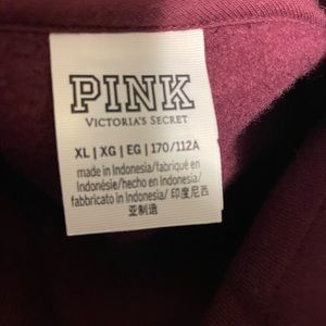 PINK Victoria secret high neck sweatshirt. Dark pink color size XL